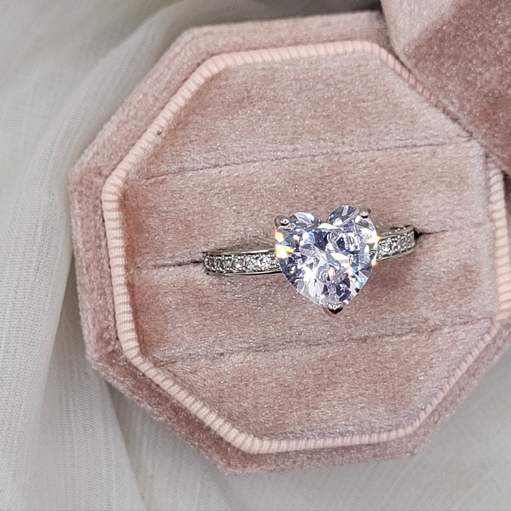 Heart-Shaped Diamond Engagement Ring